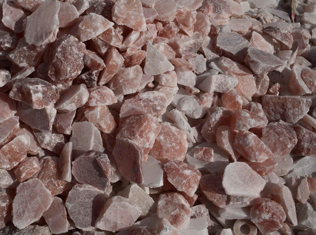 Pink potassium chloratum stones