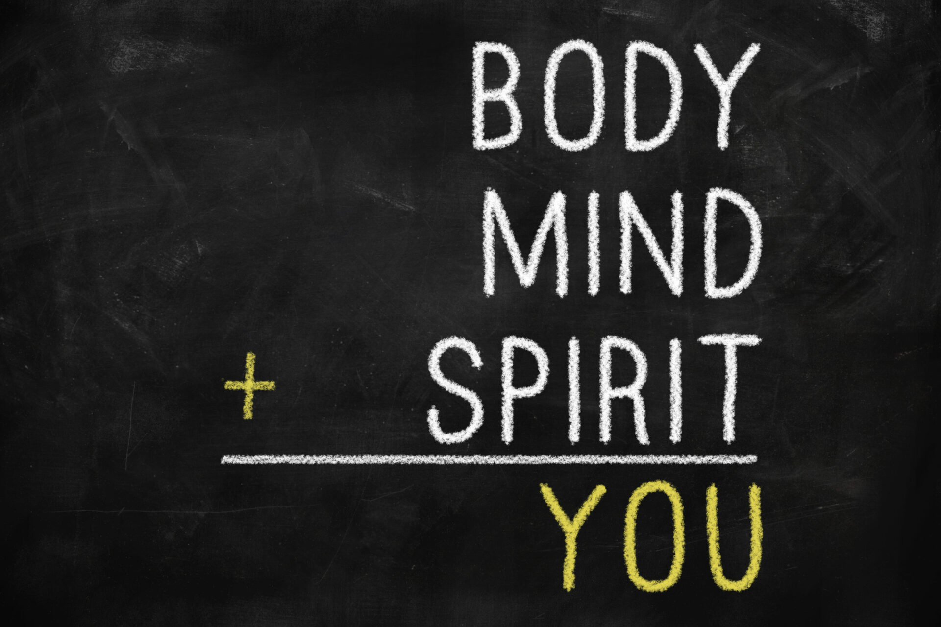 Body, Mind und Spirit ergeben You, Ganzheitlichkeit von Körper, Geist und Seele