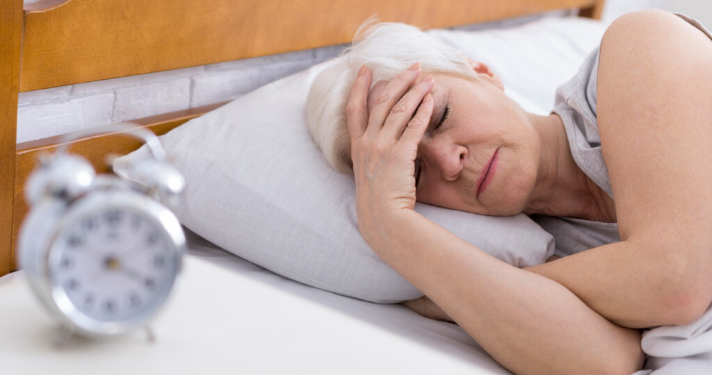 Woman with sleep disorder