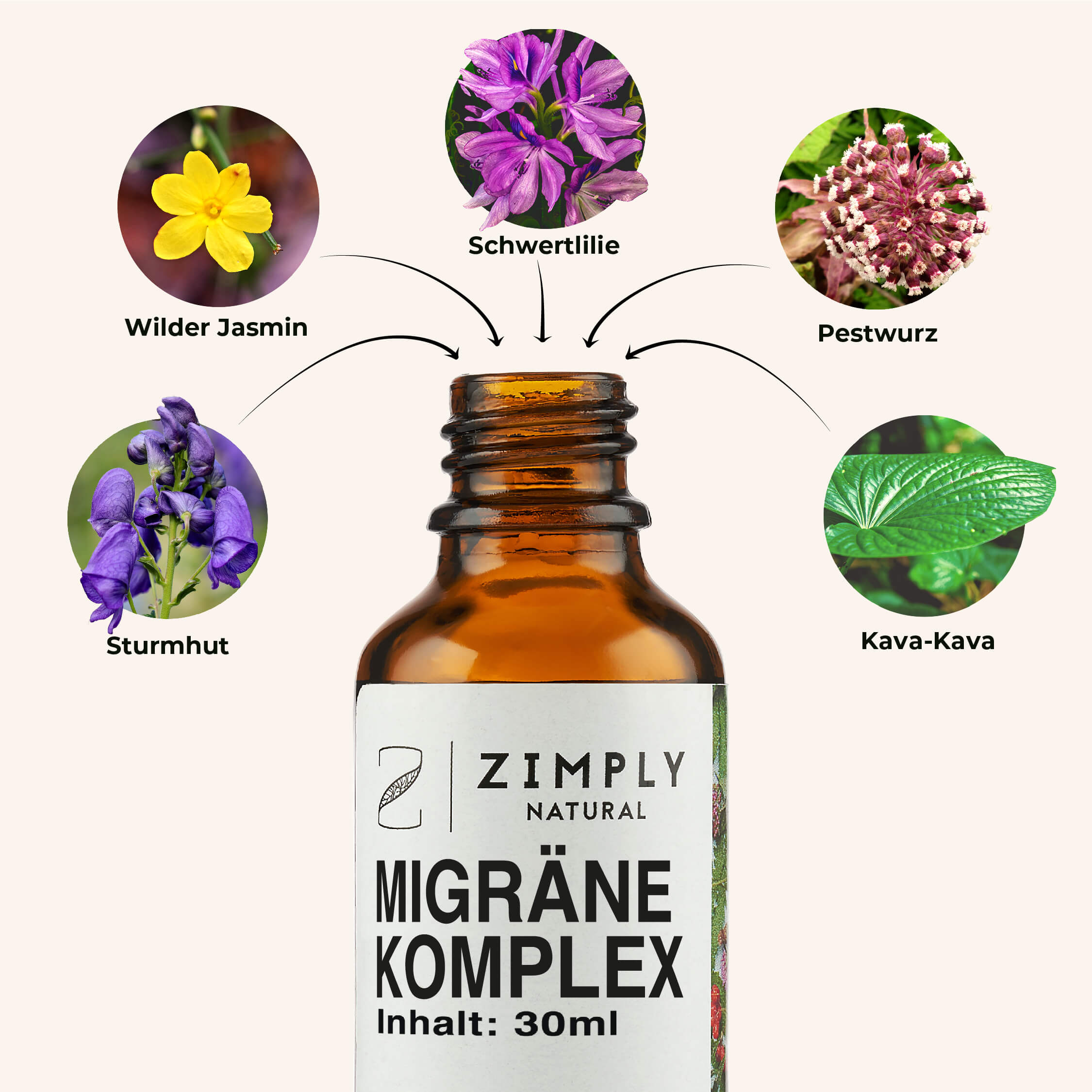 Zimply Natural Migräne Komplex Mischung