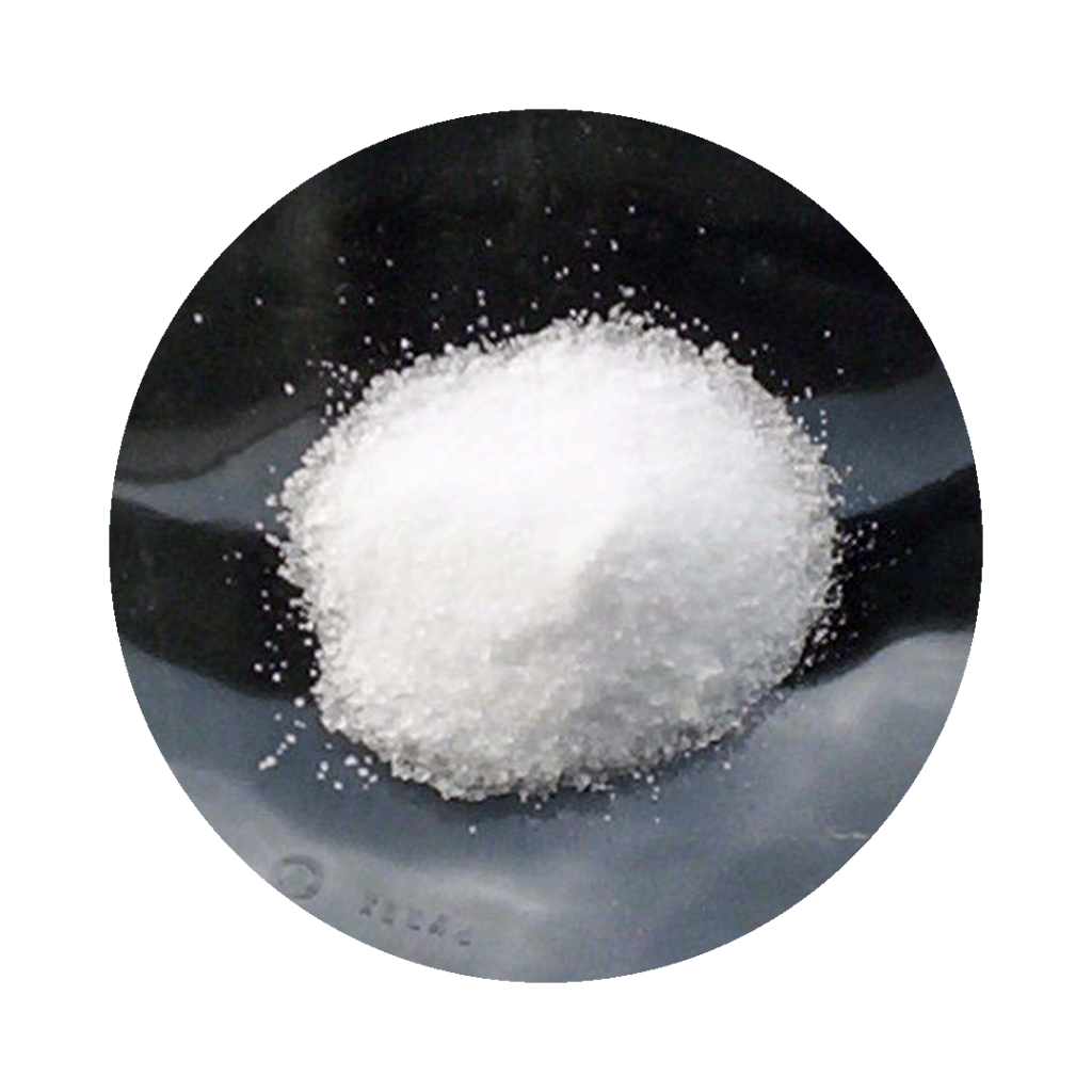 Kleine weisse Natrium sulfuricum Kristalle